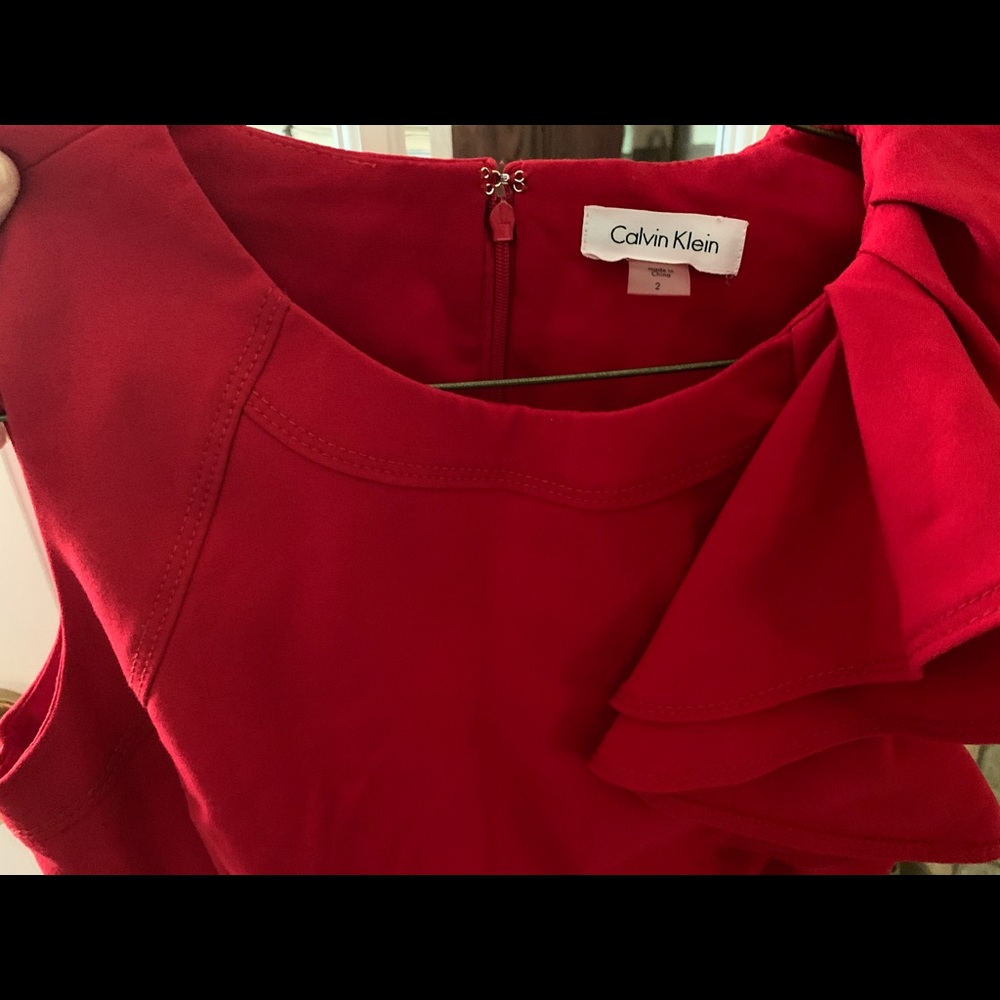 Calvin Klein ruffle dress